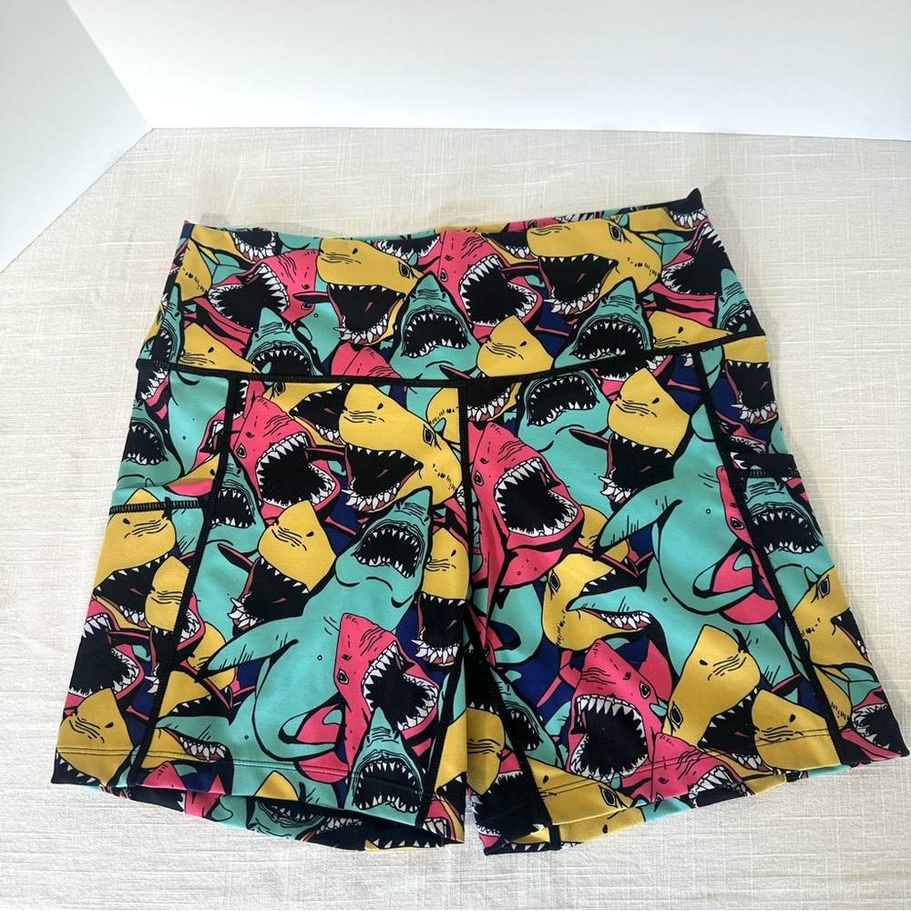 RARE CVG Shark Attack Bike Shorts | Size Medium | Squat Approved